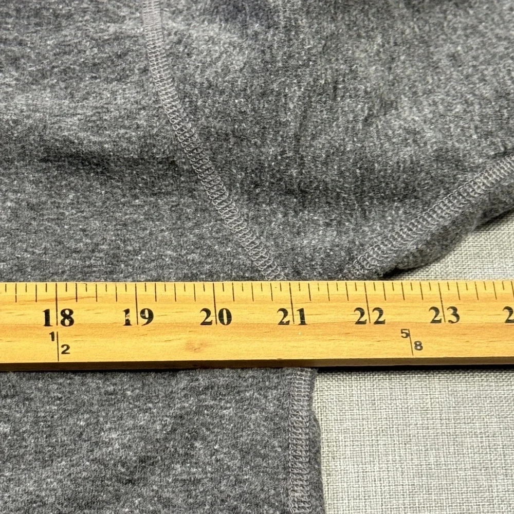 L.L. Bean River Driver Henley Shirt Mens Large Gray Crew Neck Button Cotton Wool